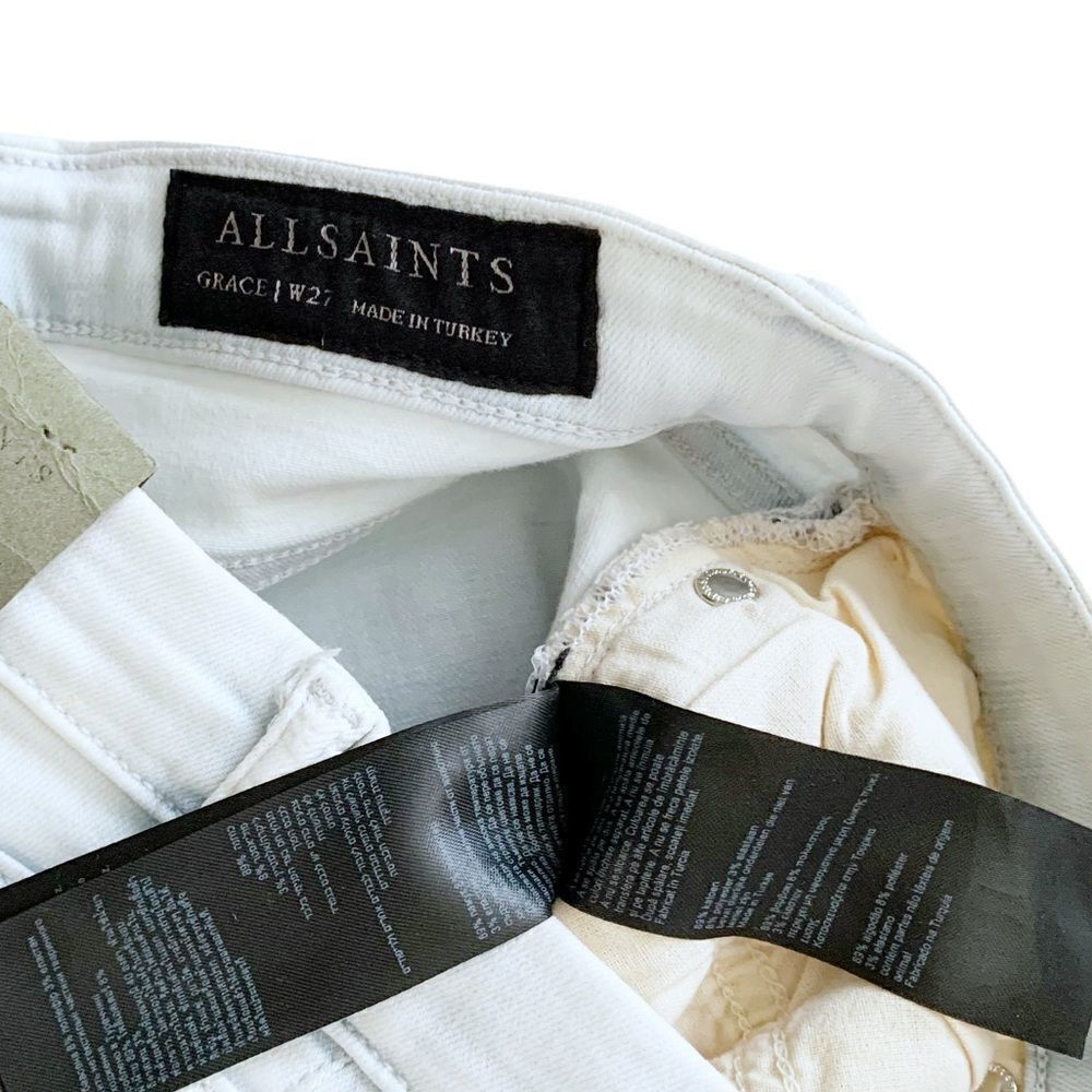ALLSAINTS Grace Released-Hem Cropped Skinny Jeans in Bleach Indigo! - Picture 6 of 8